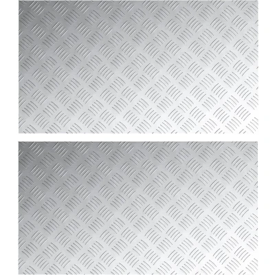 Afbeelding van vidaXL Metallic zilver Rubber 90 x 50 0.3 cm Traplopers Rechthoekig