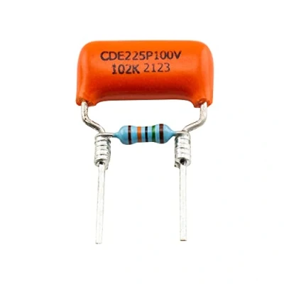 Afbeelding van Musiclily Pro Treble Bleed Mod met Orange Drop 225P Polyester Film/Folie Condensator en Weerstand voor Elektrische Gitaar Basgitaar 0.001uF+150K