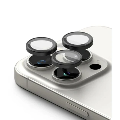 Afbeelding van Ringke Camera Lens Frame Glass Compatibel met iPhone Pro/Pro Max, Gehard Glas Aluminium Individuele Beschermsticker voor Cameralens Afdekking [2 Pack]
