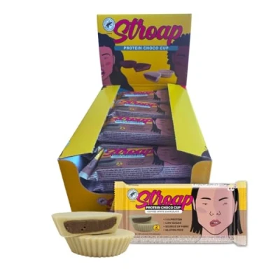 Afbeelding van Stroap Display 20 stuks Coffee White Chocolate Eiwit Choco Cup (Protein Low Carb / suikerarm)