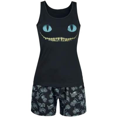 Afbeelding van Alice in Wonderland Cheshire Cat Smile Pyjama zwart S
