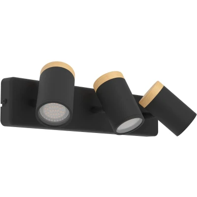 Afbeelding van EGLO Consuma Spot Badkamer GU10 40 cm Zwart/Bruin