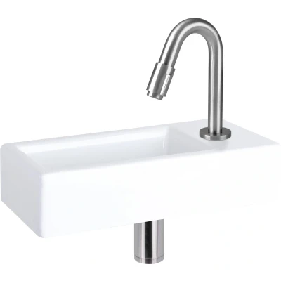 Afbeelding van Koudwaterkraan Differnz Bow 19 cm Mat Chroom