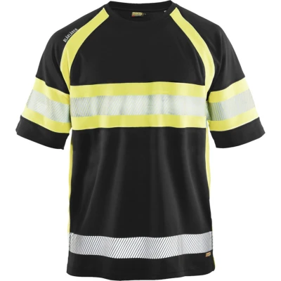 Afbeelding van Blaklader UV T shirt High Vis 3337 1051 Zwart/High Geel 6XL