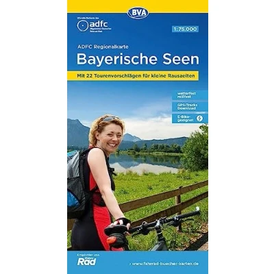 Afbeelding van ADFC Regionalkarte Bayerische Seen, 1:75.000, reiß und wetterfest, Mit kostenlosem GPS Download der Touren via BVA website oder Karten App: 22 Tourenvorschlägen für kleine Rauszeiten