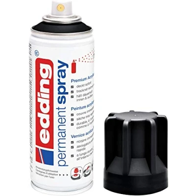 Afbeelding van Edding 4 5200901 Spray 5200 Kleur: diepzwart zijdemat RAL 9005 200 ml