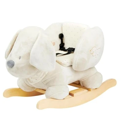 Afbeelding van Nattou Hond Charlie Schommelpaard Hobbelpaard Vanille 60 x 45 cm