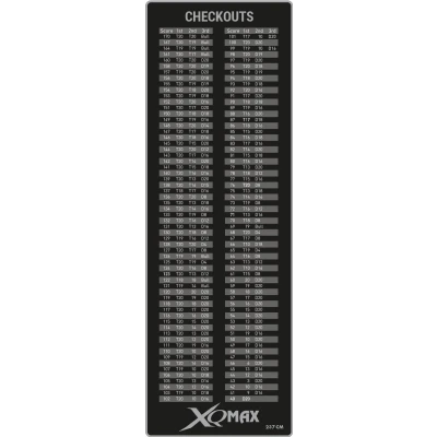 Afbeelding van XQ Max Carpet Check Out Black Grey 237 x 80 Dartmat