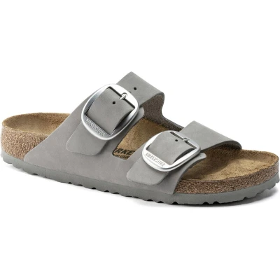 Afbeelding van Birkenstock Arizona Dames Slippers Dove Gray Narrow fit Grijs Nubuck Maat 41