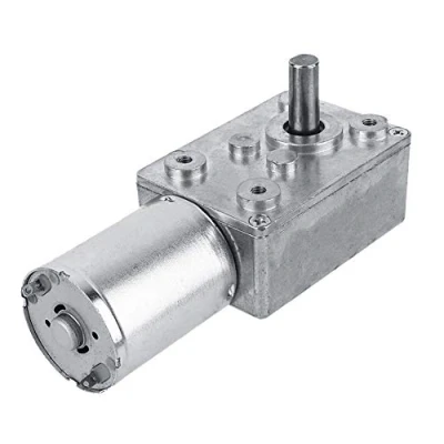 Afbeelding van DC 12V Reductiemotor Omkeerbaar Wormwiel met hoog koppel Motor Volledig Metaal 20 Rpm