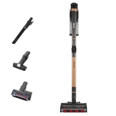 Afbeelding van Shark Stratos Snoerloze Steelstofzuiger, PowerFins Plus, 60 Min. Gebruiksduur, Anti Hair Wrap &amp; CleanSense IQ Stofzuiger met Auto Set, Huisdier , Spleet en Multi Oppervlakmondstuk, IZ400EUTBK
