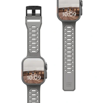 Afbeelding van UAG Civiel bandje Apple Watch Ultra/42/44/45mm titanium (Silicone, Watch), Horlogebandjes, Grijs