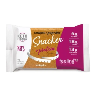 Afbeelding van FeelingOK Snacker Crackers Paprika Tomaat (50 gr)