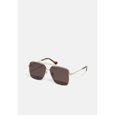 Afbeelding van Gucci Zonnebril goldcoloured/brown, Maat: One Size, Gold coloured/brown