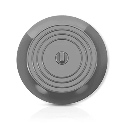 Afbeelding van CZ Store Siliconen Afvoerplug 15,2CM✮LEVENSLANGE GARANTIE✮ Flexibele Zuignap, Universele Waterdichte Stop voor Roestvrijstalen Keuken Gootsteen, Keramisch Bad, Toilet, Wastafel, Douche, Grijs