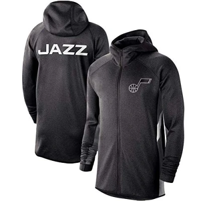 Afbeelding van Heren Hoodies Casual Kleding Jazz Zwart Sweatshirt Unisex Lange Mouw Basketbal Cardigan NBA Outdoor Ritssluiting Mouw, XL