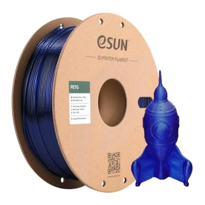 Afbeelding van eSUN PETG Gloeidraad 1.75mm, 3D Printer Gloeidraad, Dimensionale Nauwkeurigheid +/ 0.05mm, 1KG (2.2 LBS) Spoel Printen Materiaal voor Printer, Blauw