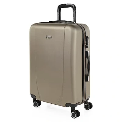 Afbeelding van ITACA Grote Koffer Trolley Reiskoffer van ITACA. Groot 4 Wielen Combinatieslot. ABS harde schaal 71170, Champagne