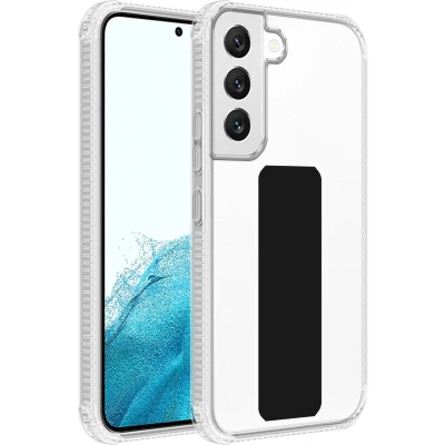 Afbeelding van Cadorabo Hoesje geschikt voor Samsung Galaxy S22 PLUS Cover in ZWART Beschermhoes TPU silicone Case met houder