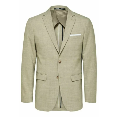 Afbeelding van Selected Homme MIX Blazer, Heren, Maat: 42, Sand