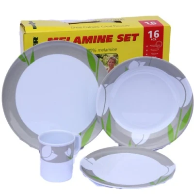 Afbeelding van Brunner Melamine tafelservies Tulp 16 delig