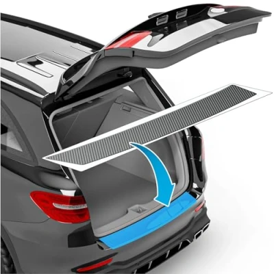 Afbeelding van uProtect Auto bumperfolie voor i3 I01 I 2013 2021 bumperbescherming, krasbescherming, lakbeschermingsfolie carbon look zelfklevend