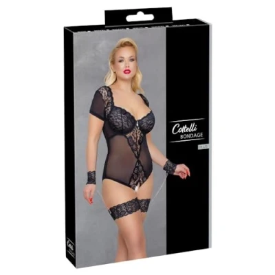 Afbeelding van Curvy Delicaat Kanten Bondage Body Kruisloos