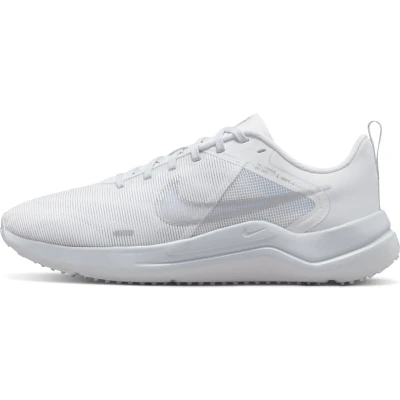 Afbeelding van Nike Performance Downshifter 12 Hardloopschoenen neutraal, Dames, Maat: 38.5, White/metallic silver/pure platinum Textiel/ synthetisch