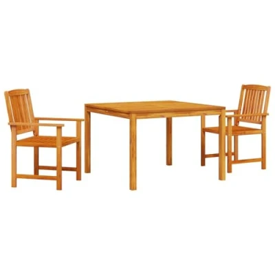 Afbeelding van vidaXL Tuin Eettafel Set 3 pcs Bruin 110 x 75 cm