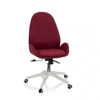 Afbeelding van hjh OFFICE 729435 Bureaustoel AVEA I Stof Rood In hoogte verstelbare draaistoel met hoge ergonomische rugleuning