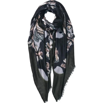 Afbeelding van Juleeze Sjaal Dames Print 85x180 cm Groen Synthetisch Shawl