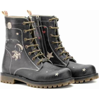 Afbeelding van GOBY Moon and Star Boots Laars laarzen Damesboots Dames Longboots Handmade Maat 35