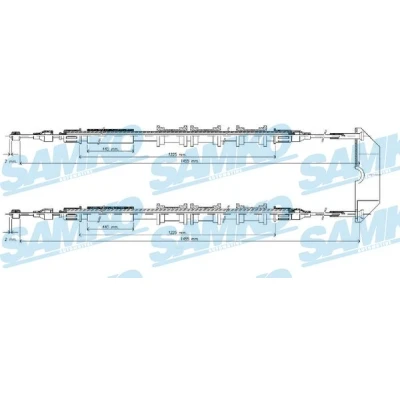 Afbeelding van LPR C0583B Handremkabel 1455, 1275mm Trommelrem