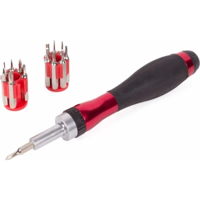 Afbeelding van Benson Precisie Schroevendraaier Ratel 14 Bits Rood