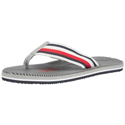 Afbeelding van Tommy Hilfiger Heren Massage Voetbed OLY Strand Sandaal Flip Flop, Antiek Zilver, 6.5 UK, 40 EU