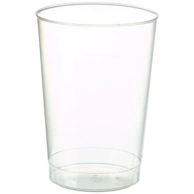 Afbeelding van Papstar Plastic bekers/wegwerpbekers 0,2 l transparant (40 stuks) Ø 6,8 cm hoogte 9,8 van polystyreen, stabiele, splintervrije en onbreekbare wegwerpbeker met vulstreep, 16135