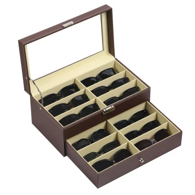 Afbeelding van Zonnebril Display Lade Organizer voor Brillen Afsluitbare Case