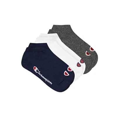 Afbeelding van Champion Uniseks kindersokken (verpakking van 3 stuks), marineblauw, wit, lichtgrijs gemêleerd, 35/38 EU