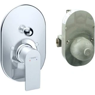 Afbeelding van Hansgrohe rebris e eengreeps inbouw badmengkraan set chroom 72458000