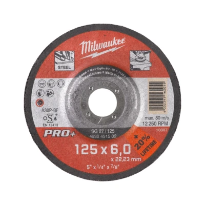 Afbeelding van Milwaukee Accessoires METAALAFBRAAMSCHIJF SG27 125 X 6 MM PRO+ 25 stuks 4932451502