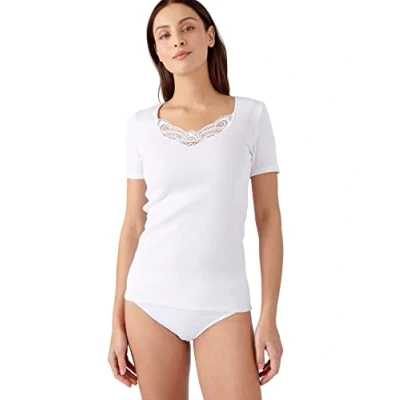Afbeelding van Damart T shirt met Guipure thermolactyl afwerking
