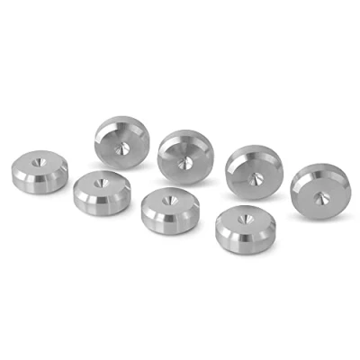 Afbeelding van PrecisionGeek Aluminium Speaker Spike pads, Schoenen, Voeten, Flor Protectors, Afgeschuinde vorm, 20mm diameter Set van 8 stuks