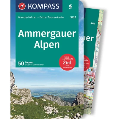 Afbeelding van KOMPASS Wanderführer Ammergauer Alpen, 50 Touren mit Extra Tourenkarte: GPS Daten zum Download: 5425
