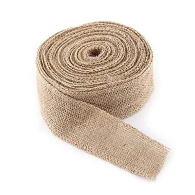 Afbeelding van Jute Lint, Breed van Natuurlijke Stof Ambachtelijke Lint Roll, 10 Meter Lint(5CM)