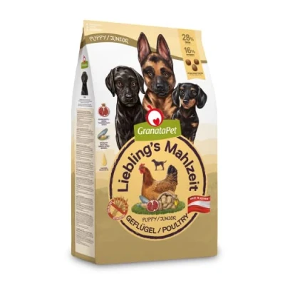 Afbeelding van GranataPet Lieblings&#039;s Maaltijd gevogelte Junior, 1,8 kg, droogvoer voor honden, hondenvoer zonder granen en suikertoevoegingen, volledig voer
