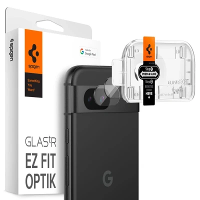 Afbeelding van Spigen EZ Fit Gehard Glas Clear Screenprotector Camera Google Pixel 8a