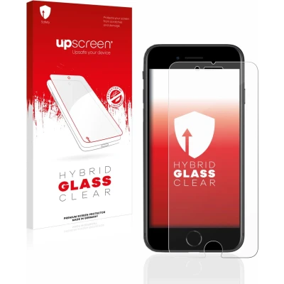 Afbeelding van upscreen Scratch Shield gepantserde glasfolie (1 Stuk, Apple iPhone SE (2e generatie)), Smartphone beschermfolie, Transparant