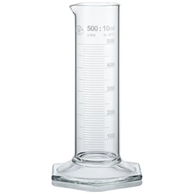 Afbeelding van NeoLab E 1281 meetcilinder, 500 ml, lage vorm, zeskantvoet, Boro Kl. B