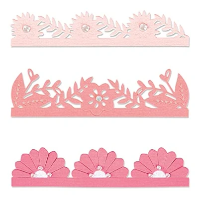 Afbeelding van Sizzix Thinlits Die Set 3PK Bold Floral Edges 665472 Olivia Rose (10 21)