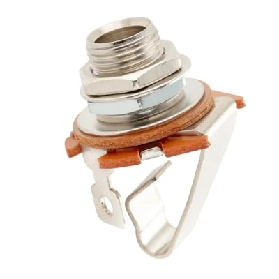Afbeelding van Musiclily Pro 6,35mm Mono Output Jack 2 polig voor Elektrische Gitaar en Bas, Nikkel